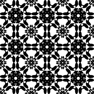 Siyah ve beyaz seamless modeli, arka plan.