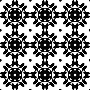 Siyah ve beyaz seamless modeli, arka plan.