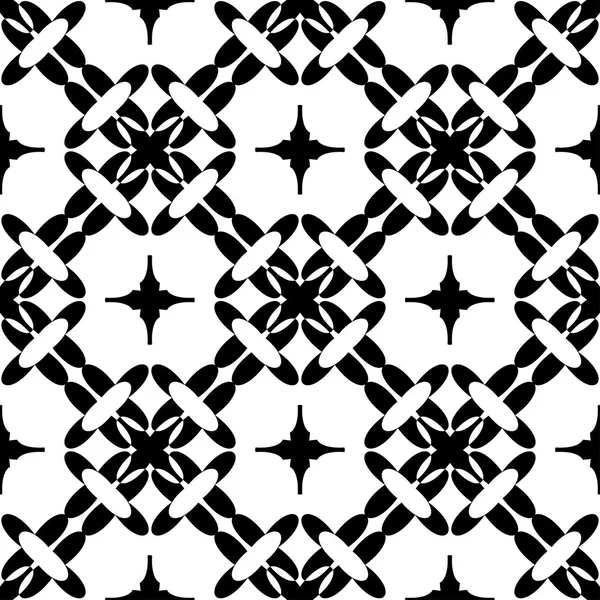 Schwarz-weiße geometrische nahtlose Muster, abstrakter Hintergrund. — Stockvektor