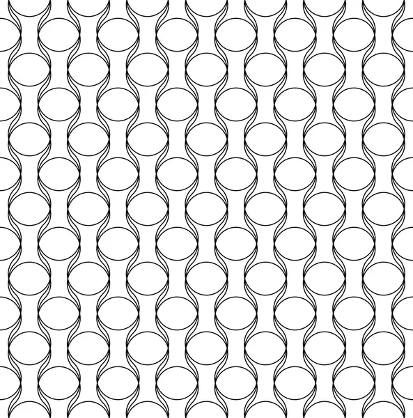 Zwart-wit geometrische naadloze patroon met Golf lijn, abstracte achtergrond. — Stockvector