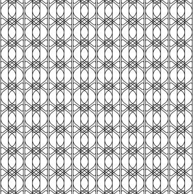 Siyah ve beyaz geometrik seamless modeli modern çizgiyle, arka plan şık.