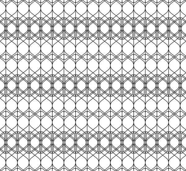 Schwarz-weiße geometrische nahtlose Muster modern stilvoll mit Linienführung, abstrakter Hintergrund. — Stockvektor