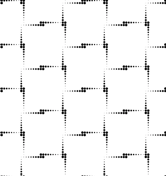 Zwart-wit geometrische naadloze patroon met cirkel, abstracte achtergrond. — Stockvector