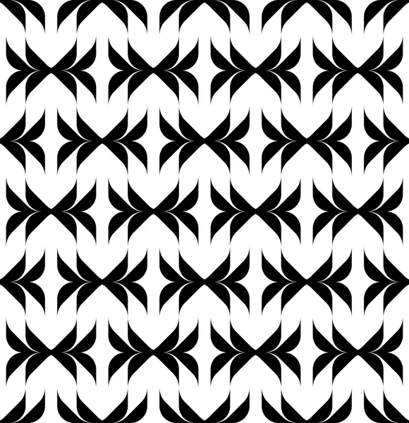黒と白のシームレスなパターン、抽象的な背景. — ストックベクタ