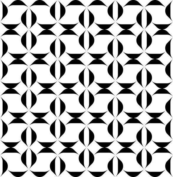 Zwart-wit naadloze patroon, abstracte achtergrond. — Stockvector