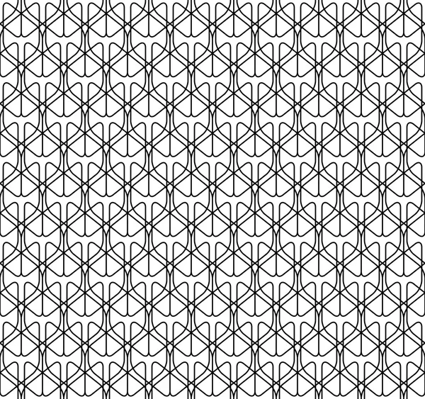 Black and white geometric seamless pattern modern stylish with line, abstract background. — Stock Vector