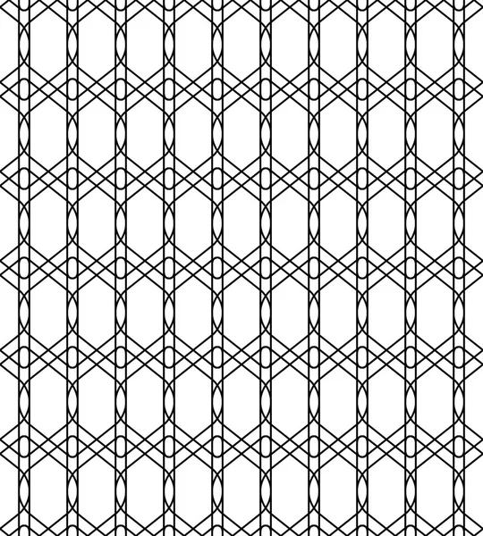 Blanco y negro geométrico sin costura patrón moderno con estilo de línea, fondo abstracto . — Archivo Imágenes Vectoriales