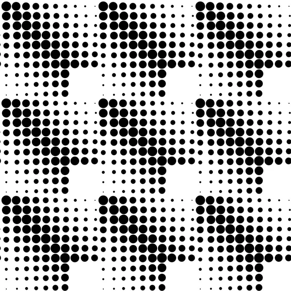 黑色和白色几何无缝模式带圆圈，抽象背景. — 图库矢量图片