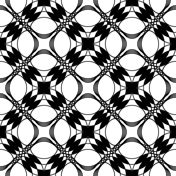 Zwart-wit geometrische naadloze patroon, abstracte achtergrond. — Stockvector