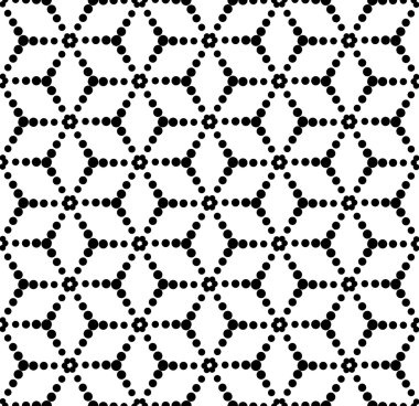 Daire, arka plan siyah ve beyaz geometrik seamless modeli.