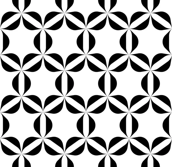 Black and white geometric seamless pattern, abstract background. — Stock Vector