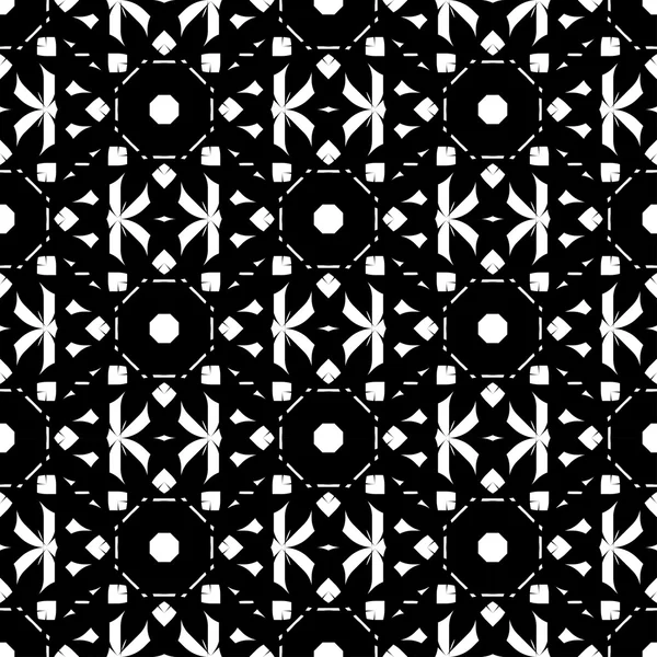 Motif géométrique sans couture noir et blanc, fond abstrait . — Image vectorielle