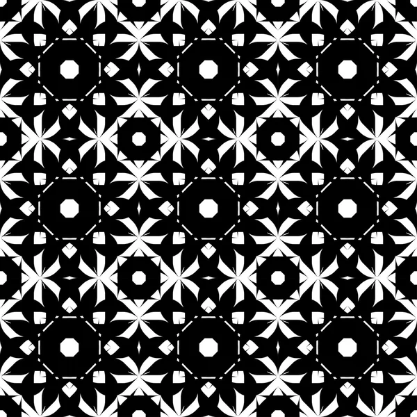 Motif géométrique sans couture noir et blanc, fond abstrait . — Image vectorielle