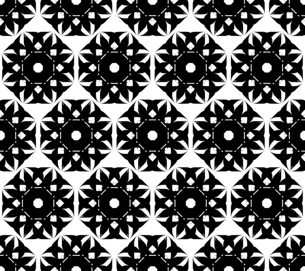 Black and white geometric seamless pattern, abstract background. — Stock Vector