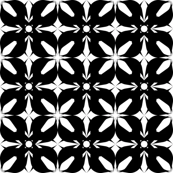 Black and white geometric seamless pattern, abstract background. — Stock Vector