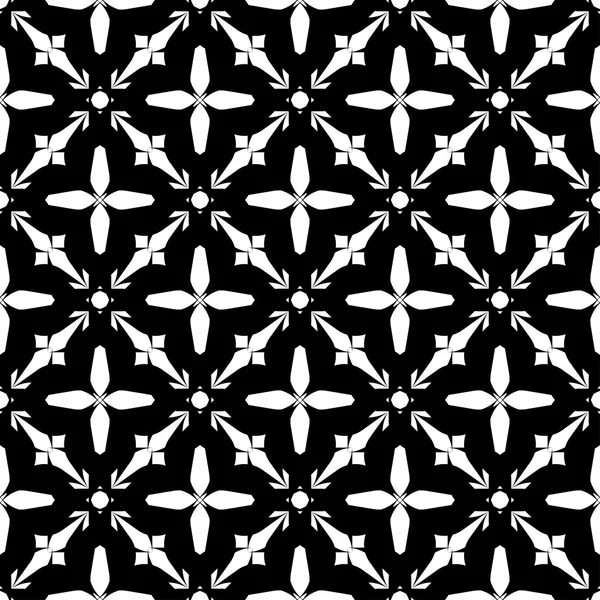 Zwart-wit geometrische naadloze patroon, abstracte achtergrond. — Stockvector