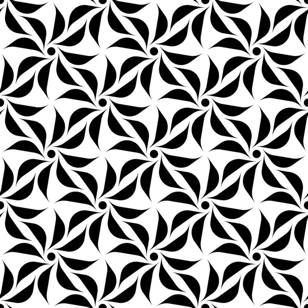 Patrón sin costura en blanco y negro con estilo de flor, fondo abstracto . — Vector de stock