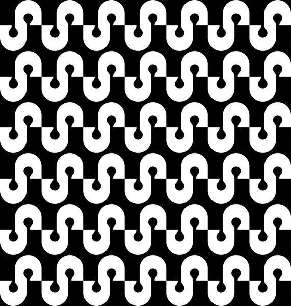 Black and white geometric seamless pattern, abstract background. — Stock Vector