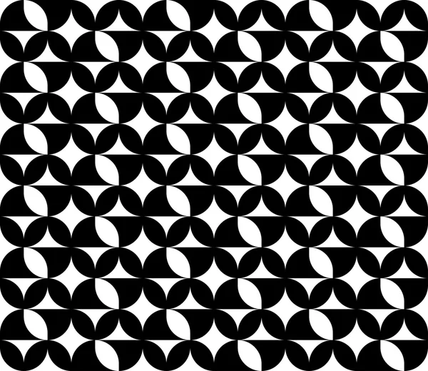 Black and white geometric seamless pattern, abstract background. — Stock Vector