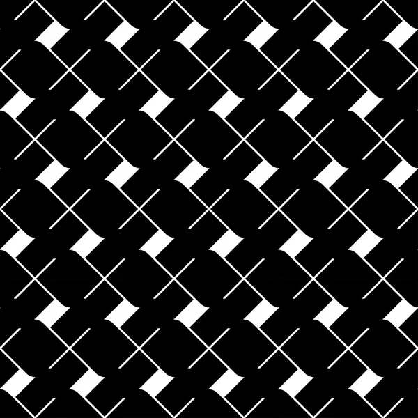 Black and white geometric seamless pattern, abstract background. — Stock Vector