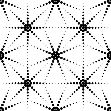 Daire, arka plan siyah ve beyaz geometrik seamless modeli.