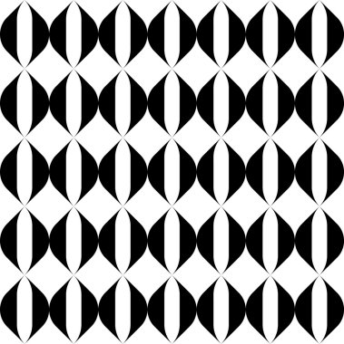 Siyah ve beyaz dalgalı şerit çizgi, arka plan ile geometrik seamless modeli.