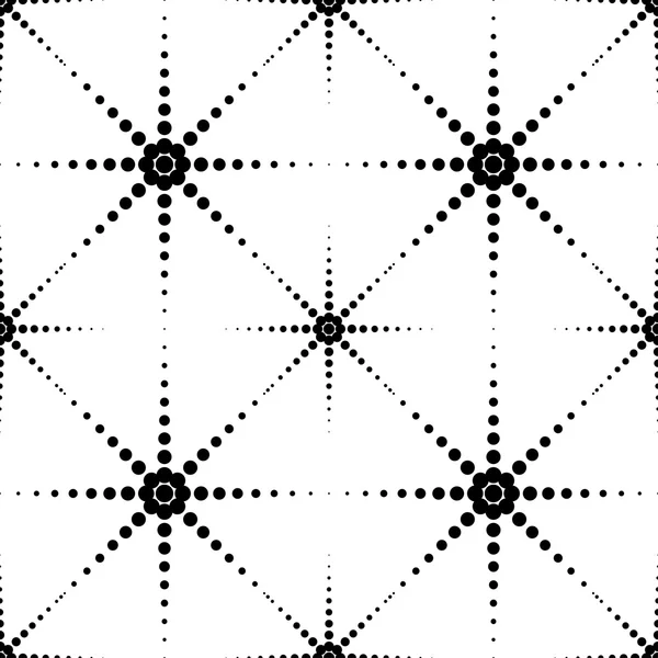 Modello geometrico senza cuciture in bianco e nero con cerchio, sfondo astratto . — Vettoriale Stock