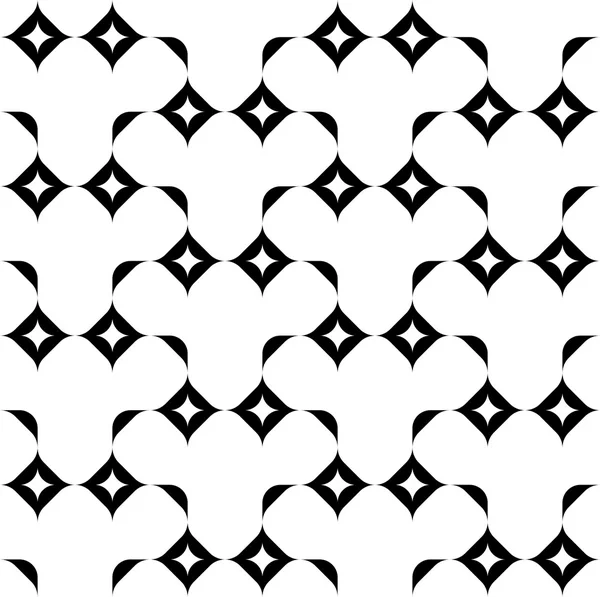 Black and white geometric seamless pattern, abstract background. — Stock Vector