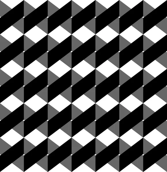 Czarno-biały wzór geometryczny bezszwowe z trójkąta i trapezu, streszczenie tło. — Wektor stockowy