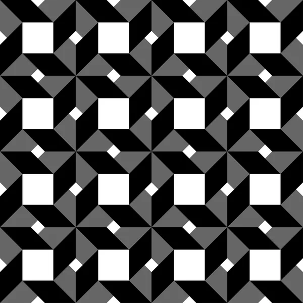 Motif géométrique sans couture noir et blanc, fond abstrait . — Image vectorielle