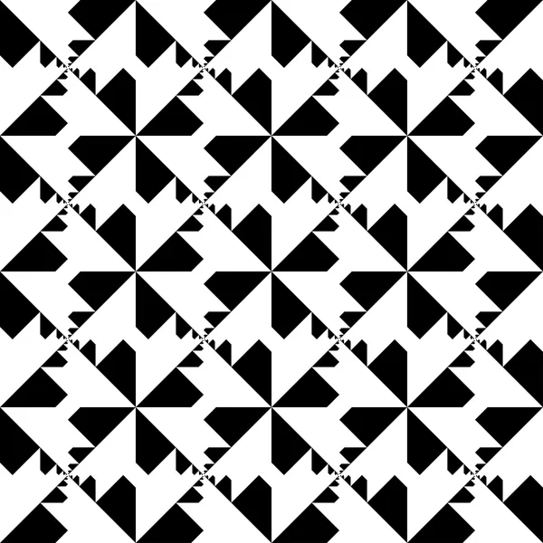 Patrón geométrico sin costura en blanco y negro, fondo abstracto . — Vector de stock