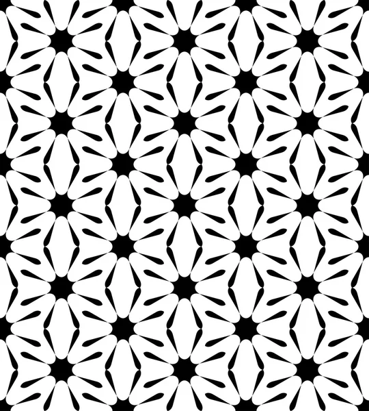 Zwart-wit geometrische naadloze patroon, abstracte achtergrond. — Stockvector