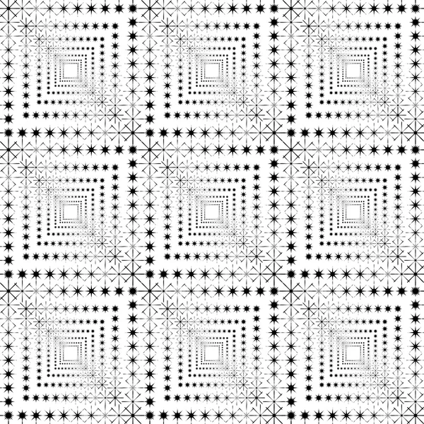 Schwarz-weiße geometrische nahtlose Muster, abstrakter Hintergrund. — Stockvektor