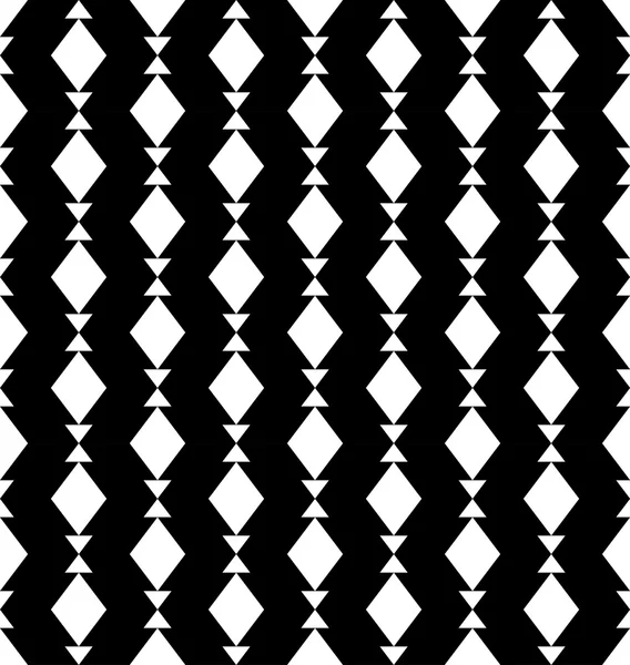 Black and white geometric seamless pattern with triangle and trapezoid, abstract background. — Stock Vector