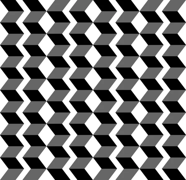 Czarno-biały wzór geometryczny bezszwowe z trapezu i diament, streszczenie tło. — Wektor stockowy