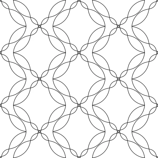 Modèle sans couture géométrique noir et blanc avec ligne d'onde, fond abstrait , — Image vectorielle