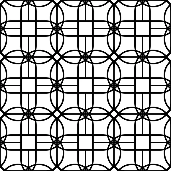 Black and white geometric seamless pattern with line, abstract background. — Stock Vector