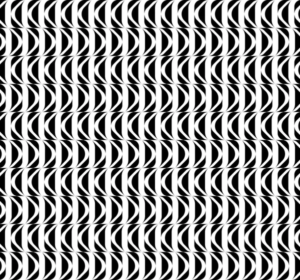 黒と白の幾何学的なシームレス パターン波状スタイリッシュな抽象的な背景. — ストックベクタ