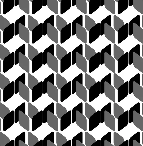 Zwart-wit geometrische naadloze patroon, abstracte achtergrond. — Stockvector