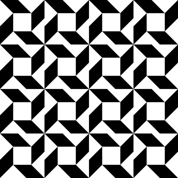 Zwart-wit geometrische naadloze patroon, abstracte achtergrond. — Stockvector