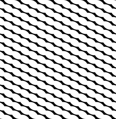 Siyah ve beyaz geometrik seamless modeli dalgalı şık, soyut arka plan.