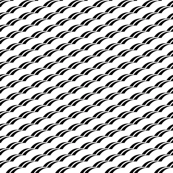 Black and white geometric seamless pattern with wavy stripe stylish, abstract background. — Stock Vector