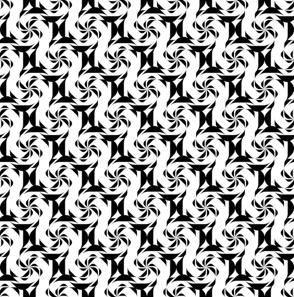 Czarno-biały wzór geometryczny bezszwowe twist stylowe, streszczenie tło. — Wektor stockowy