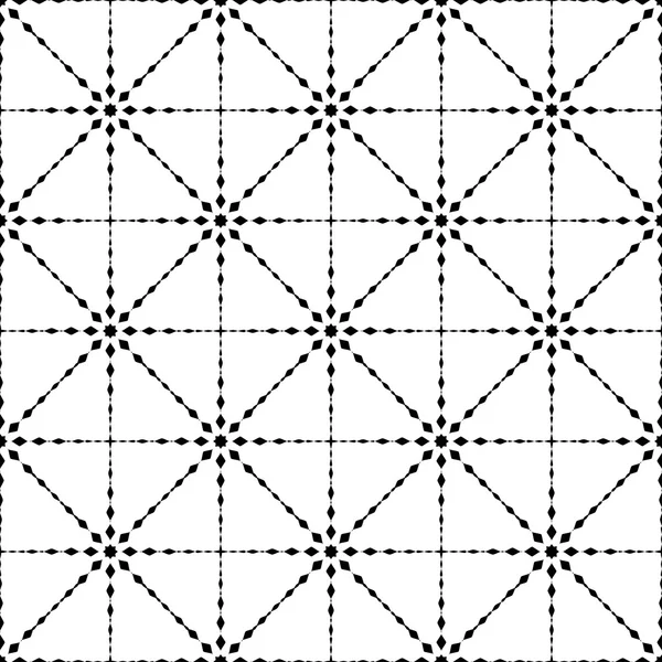 Schwarz-weiße geometrische nahtlose Muster, abstrakter Hintergrund. — Stockvektor