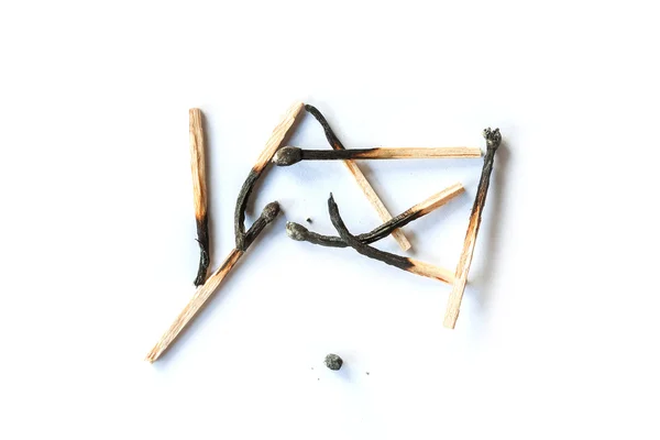 Matchstick was burned. — Stock Photo, Image