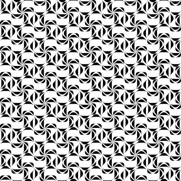 Czarno-biały wzór geometryczny bezszwowe twist stylowe, streszczenie tło. — Wektor stockowy