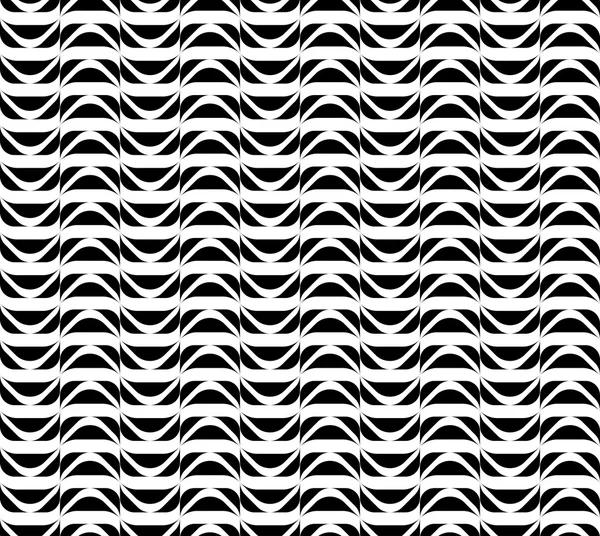 Blanco y negro geométrico sin costura patrón ondulado elegante, fondo abstracto . — Archivo Imágenes Vectoriales