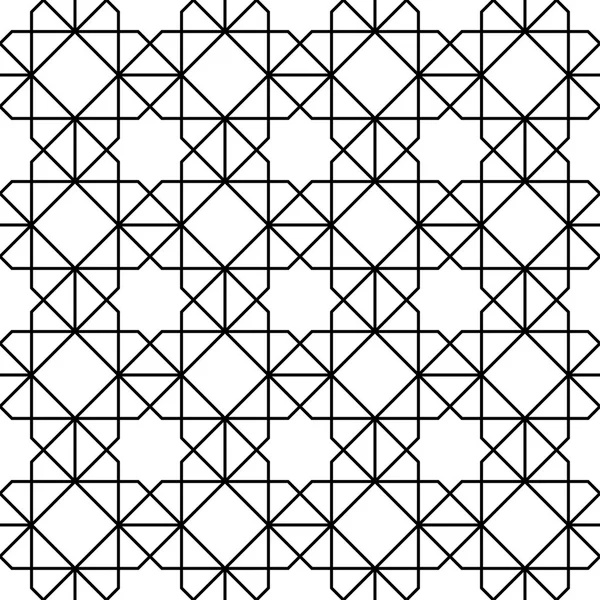 Zwart-wit geometrische naadloze patroon met lijn, abstracte b — Stockvector