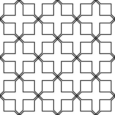 Şık, soyut arka plan siyah ve beyaz geometrik sorunsuz desende.