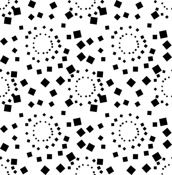 Modello geometrico senza cuciture in bianco e nero con sfondo quadrato e astratto . — Vettoriale Stock